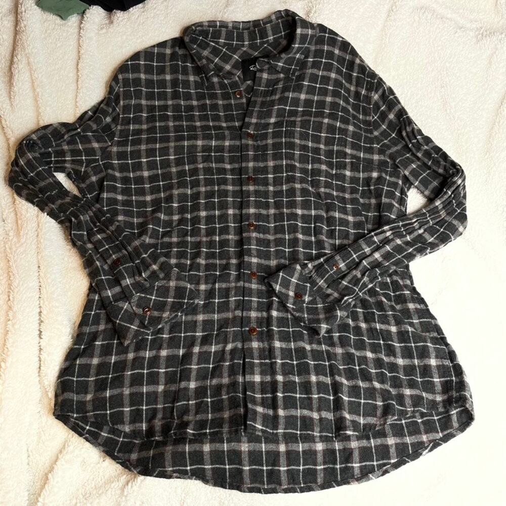 RAILS Black Grey Red Brushed Lennox Flannel Button Up Longsleeve Extra Large XL‎